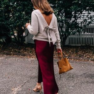 Elegant Burgundy Skirt